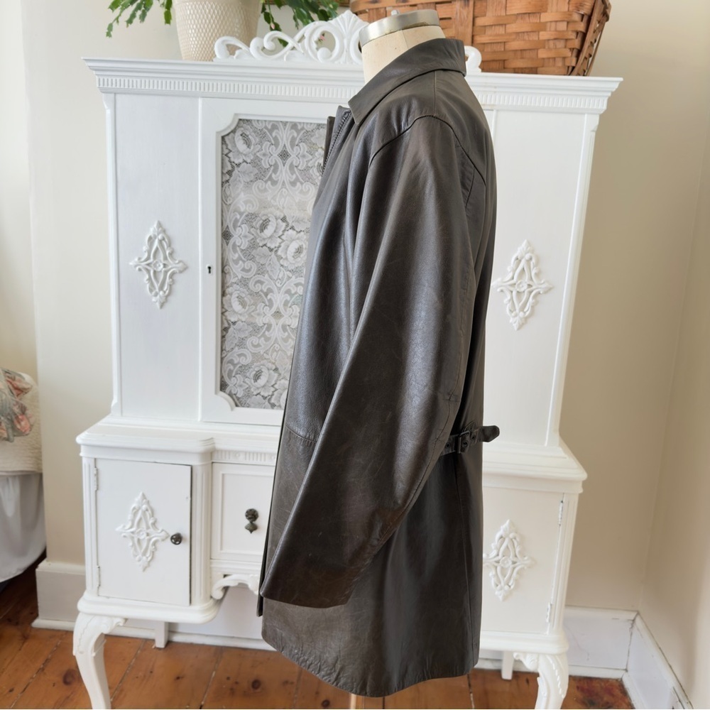 Vintage 90’s Jil Sander Brown Leather Jacket - Picture 5 of 13